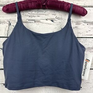 SportsNew Padded Sports Bra Fitness‎ Yoga Crop Tank Top Stretch Blue [Size XL]